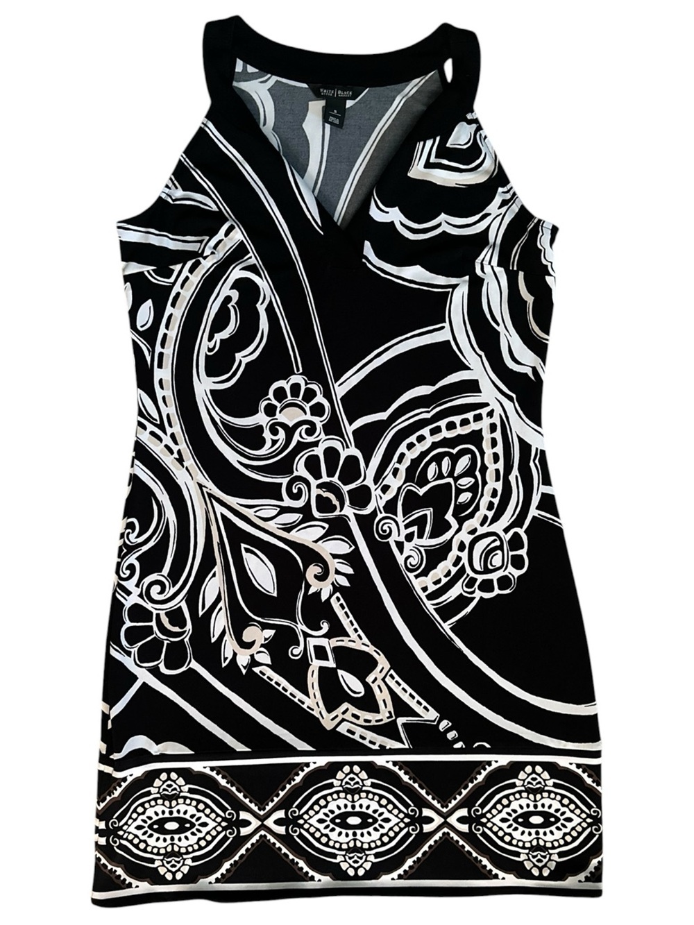 White House Black Market Dress Black & White Size Small